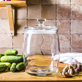 Zavařovací sklenice Velká skleněná zavařovací sklenice BEE 3,8 l