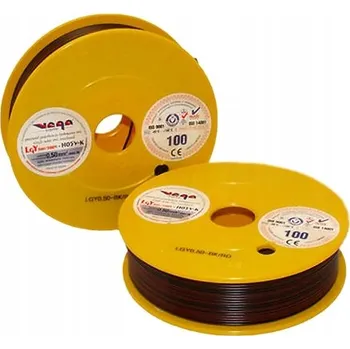 elektrický kabel Kabel LGY/H05V-K 0,50 mm2 100 m Černo-Červený