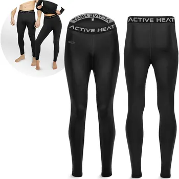 Dámské legíny Legíny 4FIZJO Černé termoprádlo ACTIVE HEAT M černé, velikost M