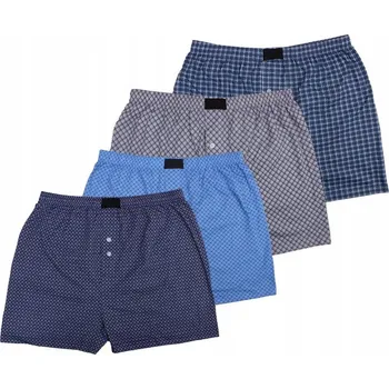 Pánské spodní prádlo Pánské volné boxerky 100% bavlna sada 4 ks XXL vícebarevné