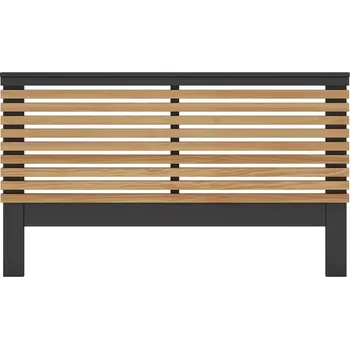 Nábytek Černé/přírodní čelo postele z borovicového dřeva 146x100 cm Lavis – Marckeric ID_1551744