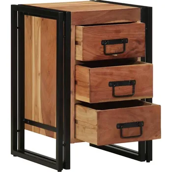 Noční stolek vidaXL Noční skříňka Hnědá 40 x 40 x 59 cm Masivní akátové dřevo