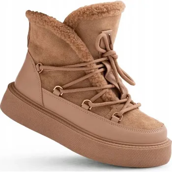 Dámská zimní obuv Dámské Kotníkové Boty Silně zateplené Khaki Zimní Lehké Pohodlné Teplé 40