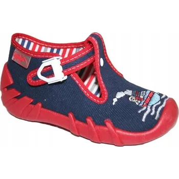 Chlapecké bačkory Befado dětské papuče na suchý zip modré, velikost 18