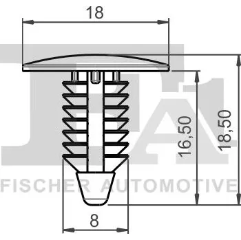 Auto-moto Klip, ozdobná / ochranná lišta FA1 89-10002.5