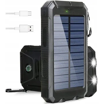 Powerbanka Psooo PS-900 Solární Powerbanka s LED Svítilnou