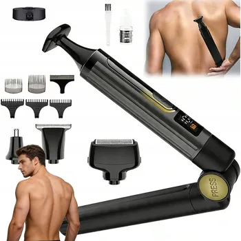 Holicí Strojek na holení zad a těla, nabíjecí zastřihovač 4v1