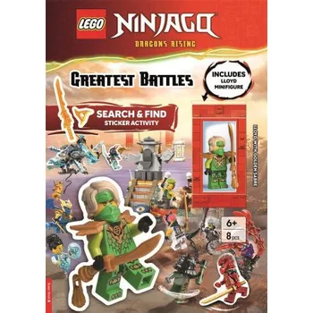 Stavebnice LEGO LEGO® NINJAGO®: Greatest Battles Search and Find Activity Book (with Lloyd minifigure and Golden Saber) (Lego®)(Brožovaná)