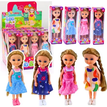 Panenka Mini Panenka s Dlouhými Vlasy v Šatech 15cm Mix