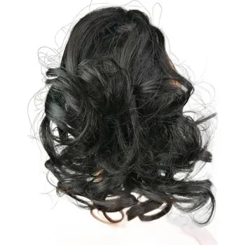 Paruka Příčesek krátké syntetické vlasy černá Mona