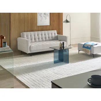 Pohovka Rozkládací pohovka světle šedá látkové čalounění moderní styl 3místná modulární černé nohy boční područky obývací pokoj Beliani