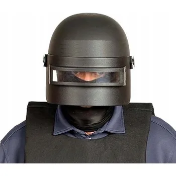 Helma na motorku Černá helma jednotky SWAT policie