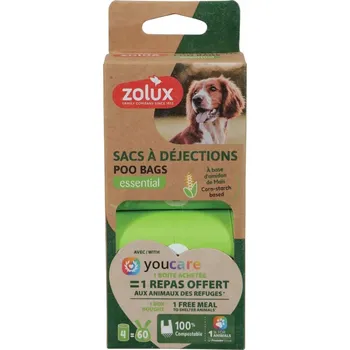 sáček na exkrement ZOLUX Ekologické sáčky na psí exkrementy x4