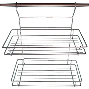 Drátěná police TORO Polička závěsná kuchyňská 2 patra 35 x 20 x 37,7 cm