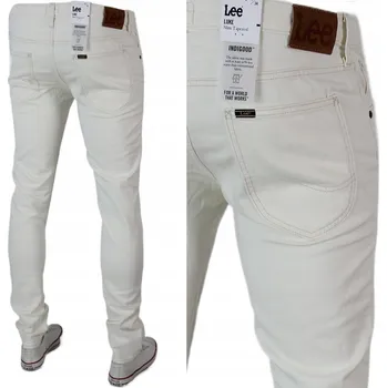 Dámské džíny LEE LUKE SLIM TAPERED DŽÍNY "WHITE" 20% KONOPÍ LÉTO _ W27 L32