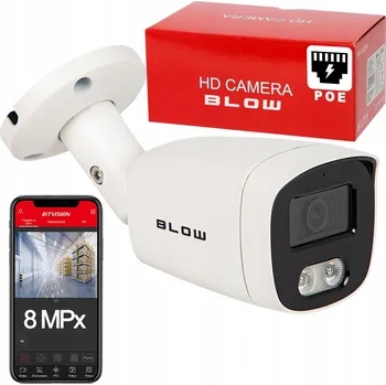 Bezpečnostní kamera EXTERNÍ IP KAMERA POE 8MPx Kovová IP67 HybridLight IR+LED BLOW KOVOVÁ