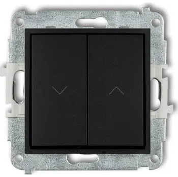 vypínač Žaluziový vypínač Klasik Karlik černý 12MWP-88