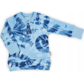 Chlapecké tričko Polo tričko pro chlapce s dlouhým rukávem, modrý vzor Nicol, vel. 80