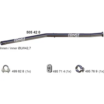 Katalyzátor Opravné potrubí, katalyzátor ERNST 505420