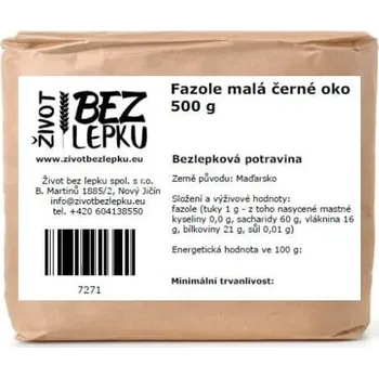 Luštěnina Život bez lepku Fazole malá černé oko 500 g