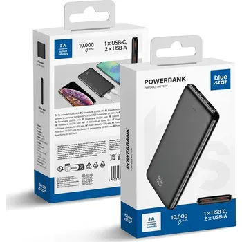 Powerbanka BLUE STAR powerbanka 10000 mAh 2A W1086 černá
