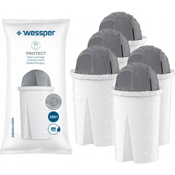Filtrace vody Filtr na vodu Wessper aquaclassic Protect pro tvrdou vodu do filtrační konvice - 5x