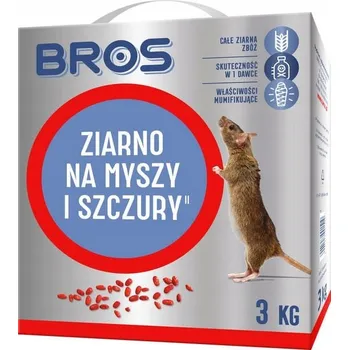 Hubení hlodavce BROS zrno pro myši a potkany 3 kg