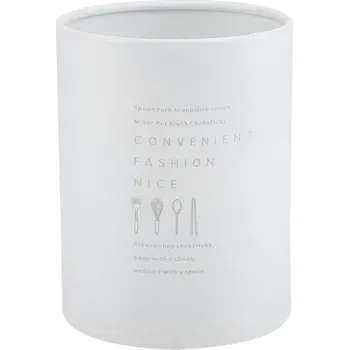 Odkapávač na nádobí Nádoba na příbory z oceli, organizér na kuchyňské potřeby, odkapávač, bílý