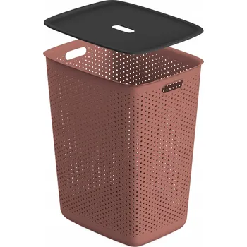 Volně stojící koš na prádlo MOXOM 60 l červený, oranžový