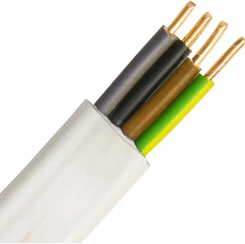 elektrický kabel Kabel CYKYLo 4x2,5 plochý pro zapuštěnou montáž 1 m