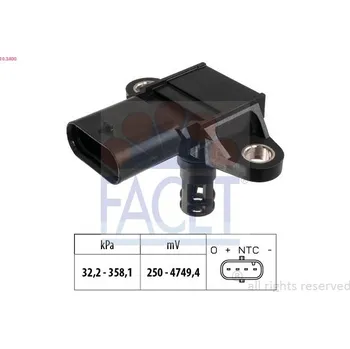 Čidlo automobilu Senzor tlaku sacího potrubí FACET 10.3400