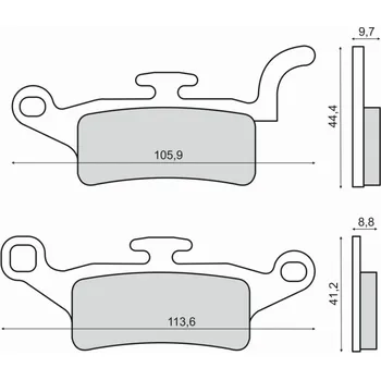 Brzdový systém Brzdové destičky RMS 225103250 organické