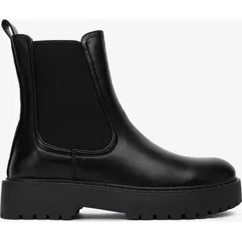 Dámská zimní obuv DeeZee Dámské kotníkové boty Chelsea Černé 24ST0112-1