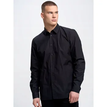 Pánská košile BIG STAR PÁNSKÁ KOŠILE ČERNÁ NISSIP 906 M