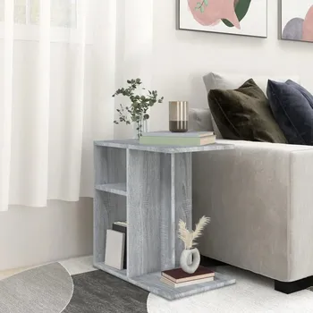 Konferenční stolek Odkládací stolek, šedý dub sonoma, 50x30x50 cm