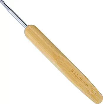 Nástroj na niť a příze Bambusový háček ChiaoGoo s kovovou špičkou 3,75mm (Crochet Hooks – Natural, Metal Head 3,75mm)