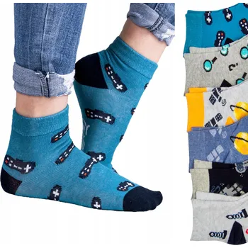 Pánské ponožky 6 PÁRŮ PONOŽKY v tmavých vzorech, velikost 23-26