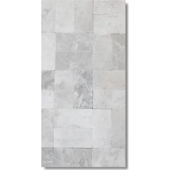 Dlažba Mramorová dlaždice omílaná Royal White 7,5x15x1 cm