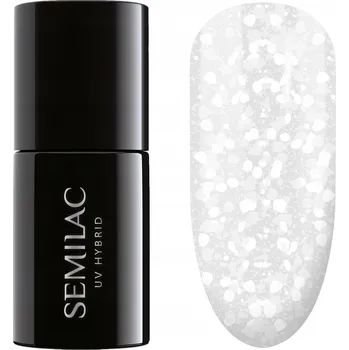 Přípravek na nehty Hybridní lak na nehty Crushed Ice #490 Ice Crushed Semilac 7 ml