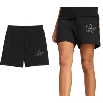 Dámské kraťasy PUMA ŠORTKY ESS SCRIPT S VYSOKÝM PASEM 5 68498401 vel. S
