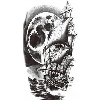 Odstranitelné tetování Dočasné omyvatelné tetování LOĎ MOŘE VODA