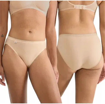 Kalhotky Kalhotky kalhotky bavlněné pohodlné hladké béžové základní Sloggi Basic+ Tai 2 ks v balení, velikost 46