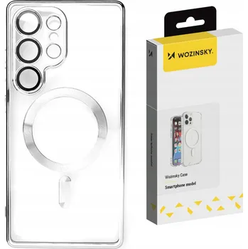 Pouzdro na mobilní telefon Pouzdro Wozinsky Electroplated Case s Magsafe pro Samsung Galaxy S25 - stříbrné