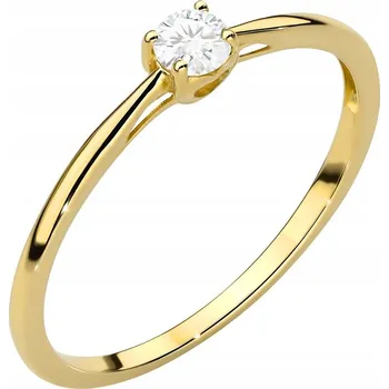 Prsten JEMNÝ PRSTÝNEK 585 s jedním bílým kubickým Zirkon vel. očka 13/14k