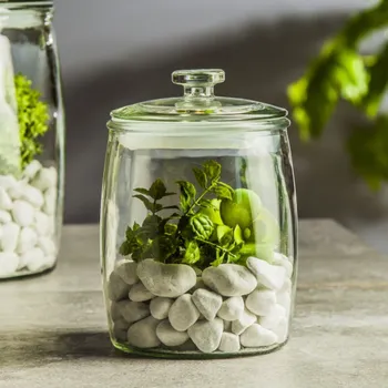 Zavařovací sklenice Skleněná dekorativní nádoba s víčkem TADAR Bee 3,8 l