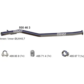 Katalyzátor Opravné potrubí, katalyzátor ERNST 500463