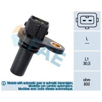 Čidlo automobilu Senzor otáček, automatická převodovka FAE 79008