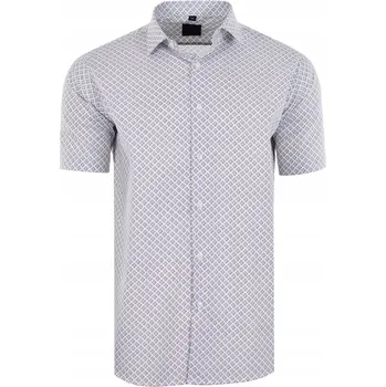 Pánská košile 43/44 BÍLÁ KOŠILE S KRÁTKÝM RUKÁVEM