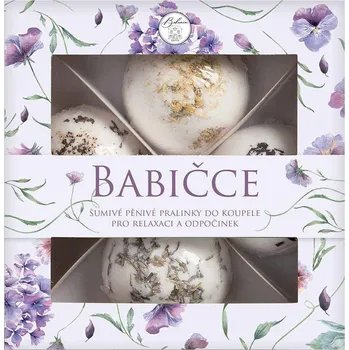 Kosmetická sada Kosmetická sada pro babičku pralinky do koupele - 4x šumivá bomba do vany 55 g