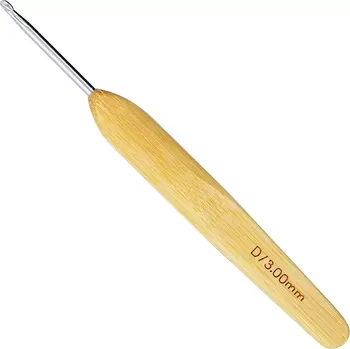 Háček na háčkování Bambusový háček ChiaoGoo s kovovou špičkou 3mm (Crochet Hooks – Natural, Metal Head 3mm)